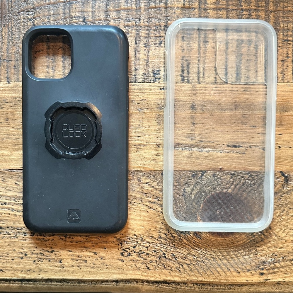 Quad Lock iPhone 11 Pro case w/ weather case (Poncho)
